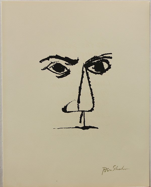 Portfolio, Ben Shahn, For the Sake of a Single Verse...: Ben Shahn (American, 1898-1969), "For the Sake of a Single Verse... from the Notebooks of Malte Laurids Brigge Rilke's For the Sake of a Single Verse Portfolio," 1968, edition 643/950, frontispiece si
