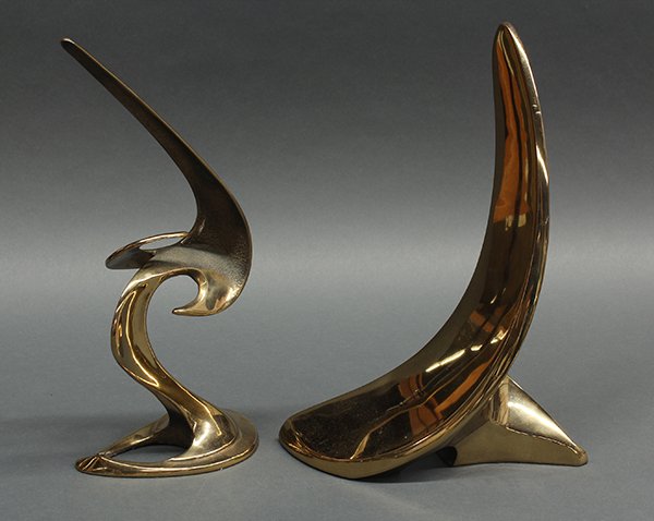 Sculptures, Bob Bennett/Bennett Brothers: (lot of 2) Bob Bennett/Bennett Brothers (American, 20th century), "Vitra" (1984) / "Vital" (1984), bronze scultpures, each signed and dated at lower bottom, edition 44/100 and 45/150, overalls: 15.25"