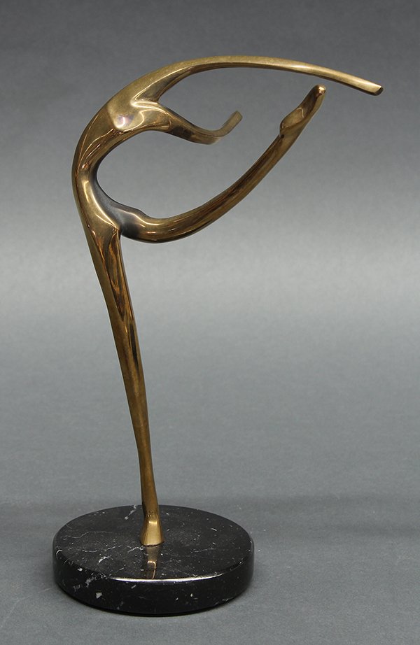 Sculpture, Bob Bennett/Bennett Bros: Bob Bennett/Bennett Bros (American, 20th century), Abstract Dancer, bronze sculpture, signed and dated at base, edition 43/100, overall: 10''h x 6.25''w x 6.5''d