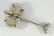 Vintage diamond, cultured pearl and 18k white gold broo - 2