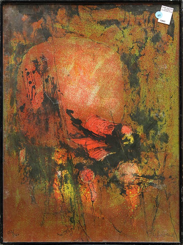 Print, Hoi Lebadang, Vietnamese Fisherman: Hoi Lebadang (French/Vietnamese, b. 1922), Vietnamese Fisherman, color lithograph, pencil signed lower right, numbered edition 223/260 lower left, overall: 26''h x 19''w