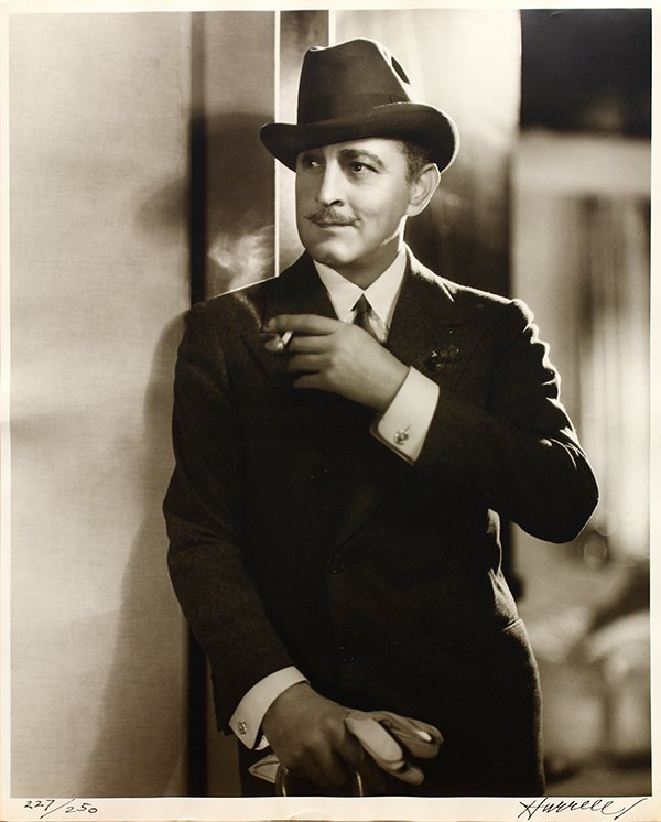 Print, George Hurrell, John Barrymore: George Hurrell (American, 1904-1992), John Barrymore, 1937, gelatin silver print, signed lower right, edition 227/250, sheet: 20"h x 18.25"w