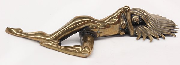 Sculpture, Bob Bennett/Bennett Brothers: Tom Bennett/Bennett Brothers (American, 20th century), Sleeping Woman, 1985, bronze sculpture, edition 83/250, signed and dated at foot, overall: 3.25"h x 7"w x 16.5"w