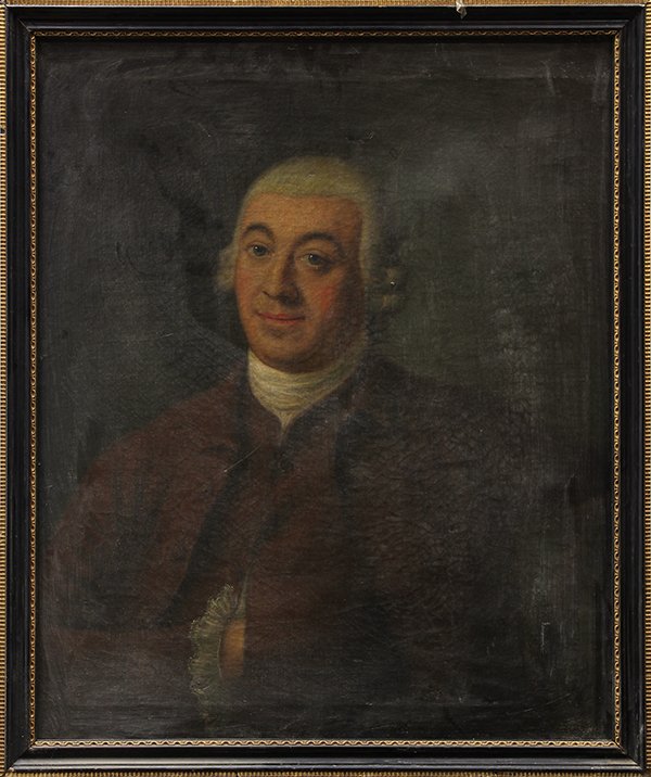Painting, Continental School (18th c.), Portrait of a: Continental School (18th century), Portrait of a Gentleman, oil on canvas, unsigned, overall (with frame): 32.5"h x 27.25"w