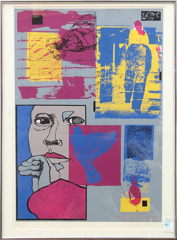 Print, Francisco Letelier, Memories: Francisco Letelier (Chilean, 20th century), Memories, 1986, silkscreen, pencil signed lower right, edition of 100, overall (with frame): 30"h x 22.25"w