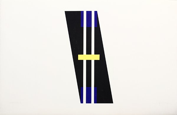 Geometric Prints, John Pearson: (lot of 2) John Pearson (American, b.1940), ''Unfolding 2nd: P'' (1989) / ''Covenant #1: Prejudice'' (1991), color lithographs, signed and dated lower rights, titled lower lefts, edition 17/20 and AP/