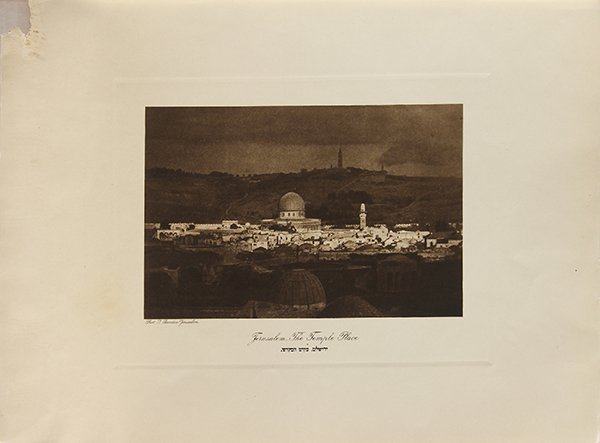 Photogravures, Views of Jerusalem: (lot of 12) Jacob Ben-Dov (1882-1906), Portfolio of Views of Jerusalem, including Temple Place, The Holy Rock, The Valley of Jehoshaphat, The Wailing Wall, and The Mosque of Omar, amongst others, phot