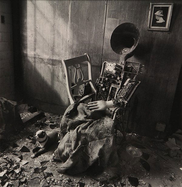 Photograph, Arthur Tress, The Ancient Singer: Arthur Tress (American, b. 1940), "The Ancient Singer," gelatin silver print, signed lower right, titled lower left, edition 1/25, sheet: 20"h x 16"w, overall (with frame): 26.25"h x 24.25"w. Provenan