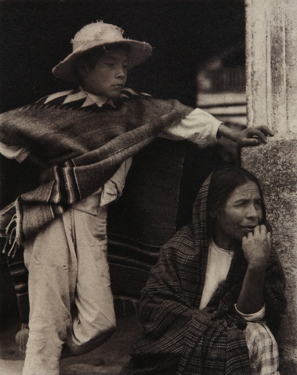 Photograph, Paul Strand, Woman and Boy-Tenan Cingo: Paul Strand (American, 1890-1976), "Woman and Boy-Tenan Cingo (from the Mexico Portfolio - 1933)," circa 1940, gelatin silver print, image: 6.5"h x 5.25"w, sheet: 16"h x 12.5"w (unframed), overall (wi