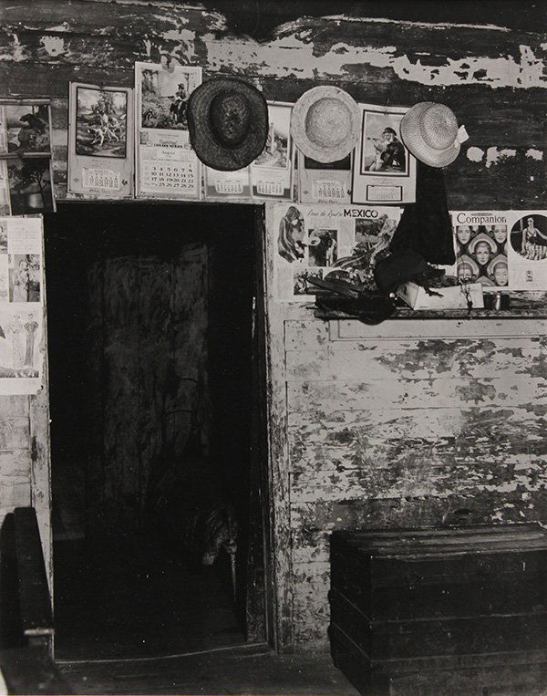 Photograph, Walker Evans, Frank Tengle's Bedroom, Hale: Walker Evans (American, 1903-1975), "Entrance to Frank Tengle's Bedroom, Hale County, Alabama, Summer (1936)," gelatin silver print, artist stamp verso, later reprint, sheet (unframed): 10"h x 7.75"w,
