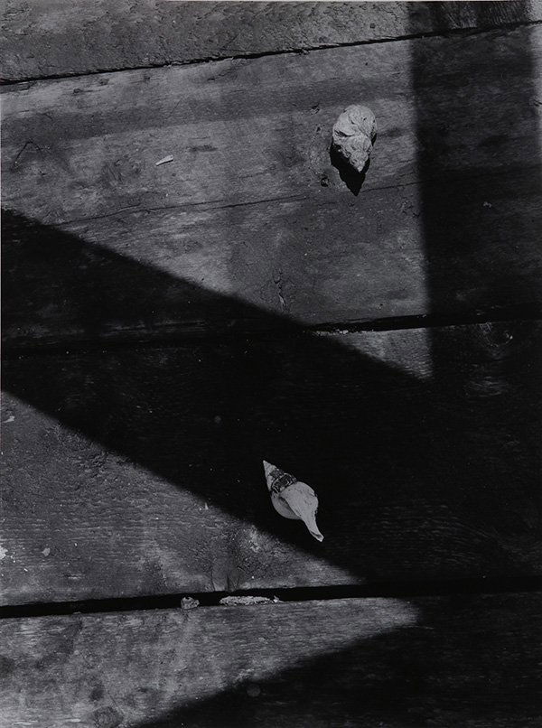 Photograph, Aaron Siskind, Gloucester 7: Aaron Siskind (American, 1903-1991), Gloucester 7 (1944)," gelatin silver print, signed, dated and titled in pencil verso, later reprint, sheet (unframed): 14"h x 11"w. Provenance: The David C. and Sa