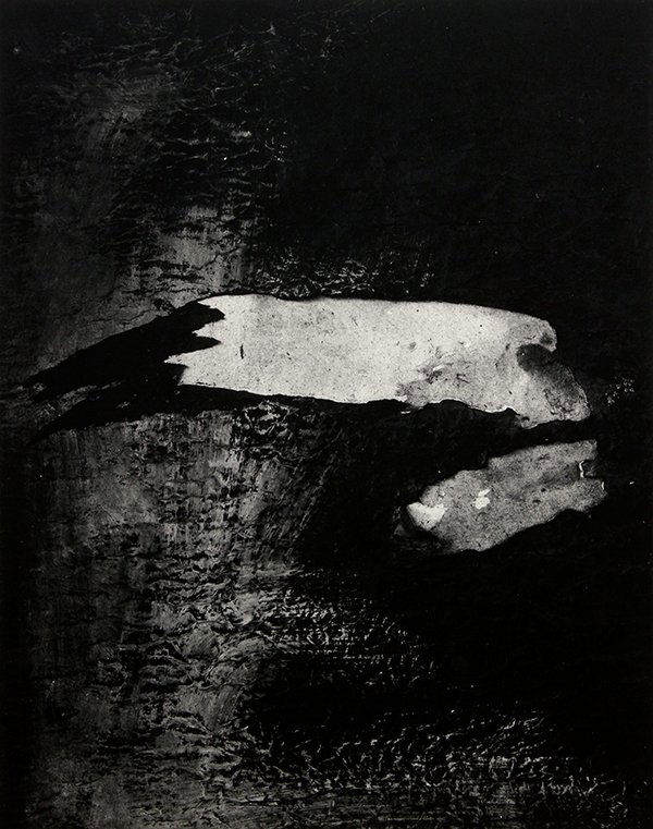 Photograph, Aaron Siskind, "Chicago," 1953: Aaron Siskind (American, 1903-1991), "Chicago," 1953, gelatin silver print (mounted), signed, titled and dated verso (on mat), sheet (unframed): 10.5"h x 13.25"w, overall (with mat): 22":h x 18"w. Pro