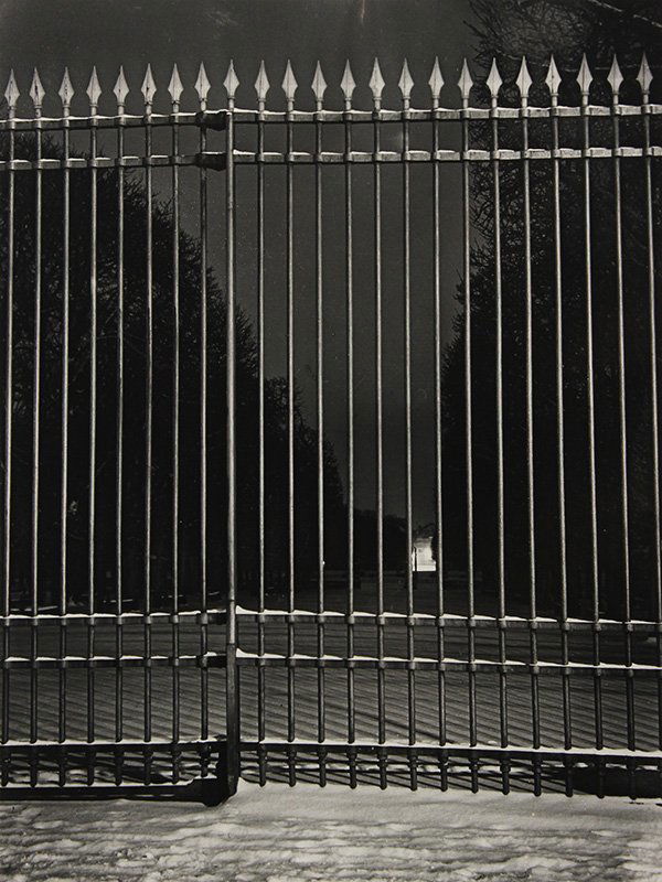 Photograph, Brassaï, La Grille du Jardin du Luxembourg,: Brassaï (French, 1899-1984), "La Grille du Jardin du Luxembourg, Paris (1932)," gelatin silver print, signed lower right, signed and stamped verso, edition 1/40, later reprint, sheet (unframed): 16"h