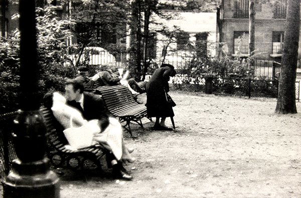 Photograph, Bruce Davidson, Widow of Montmartre: Bruce Davidson (American, b. 1933), "Widow of Montmartre (1956)," gelatin silver print, signed, dated and titled verso, later reprint (1980), sheet (unframed): 11"h x 14"w. Provenance: The David C. an