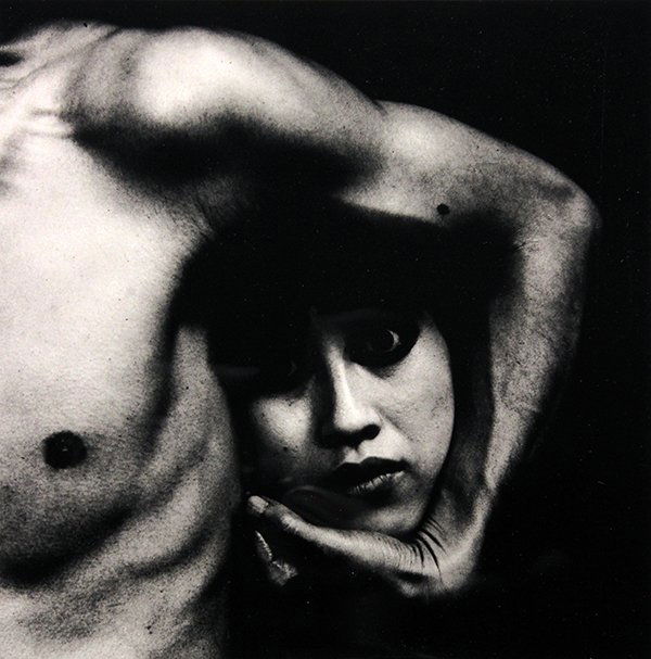 Photograph, Eikoh Hosoe, Man and Woman: Eikoh Hosoe (Japanese, b. 1933), "Man and Woman, No. 20," 1960, gelatin silver print, signed lower right, titled, signed and dated verso, sheet (unframed): 14"h x 11"w, overall (with mat): 18"h x 16"w