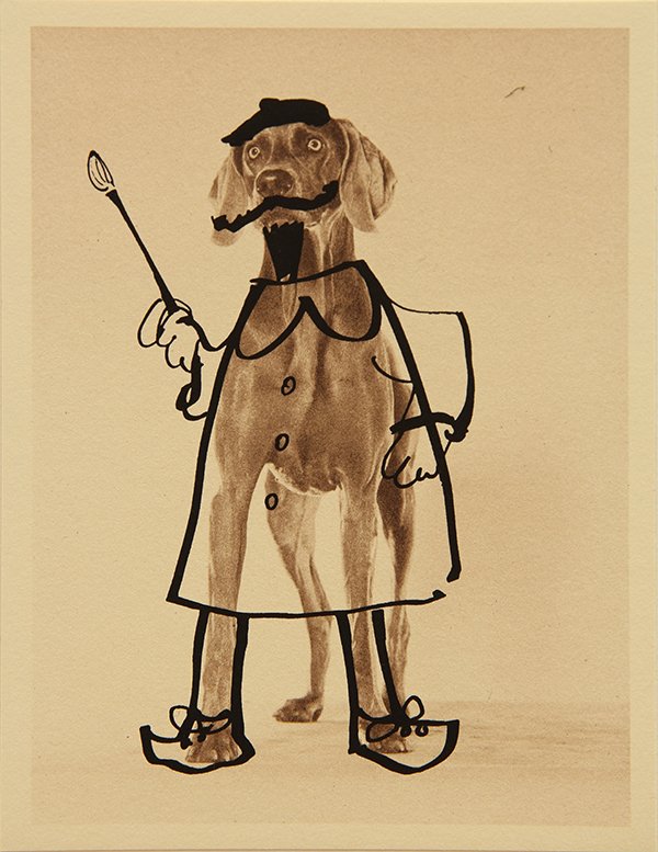 Photo-lithograph, William Wegman: (lot of 3) William Wegman (American b. 1943), Untitled (Hats), 1996, three photo-lithographs, one signed and dated, one numbered 52/100, and one titled in pencil, lower right margin, each image: 8"h x