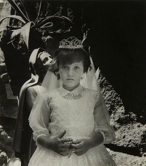 Photographs, Imogen Cunningham, Holy Communion: (lot of 2) Imogen Cunningham (American, 1883-1976), "Holy Communion Picture 'Marie,'" gelatin silver prints, negative numbers 12, 35, artist label affixed verso reads: "Photographed by Imogen Cunnigha