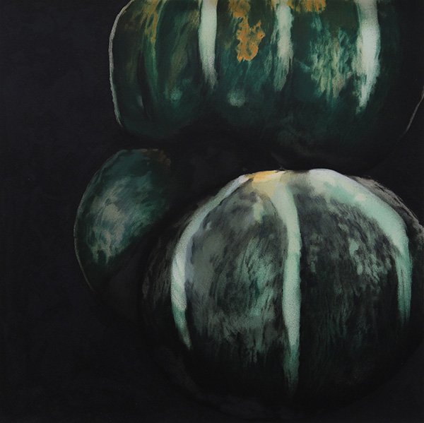 Print, Donald Sultan: Donald Sultan (American, b. 1951), "Squash," 1991, from ''Fruits and Flowers'' portfolio, color silkscreen, initialled, titled, and dated in pencil along left margin, edition 107/125, published by Par