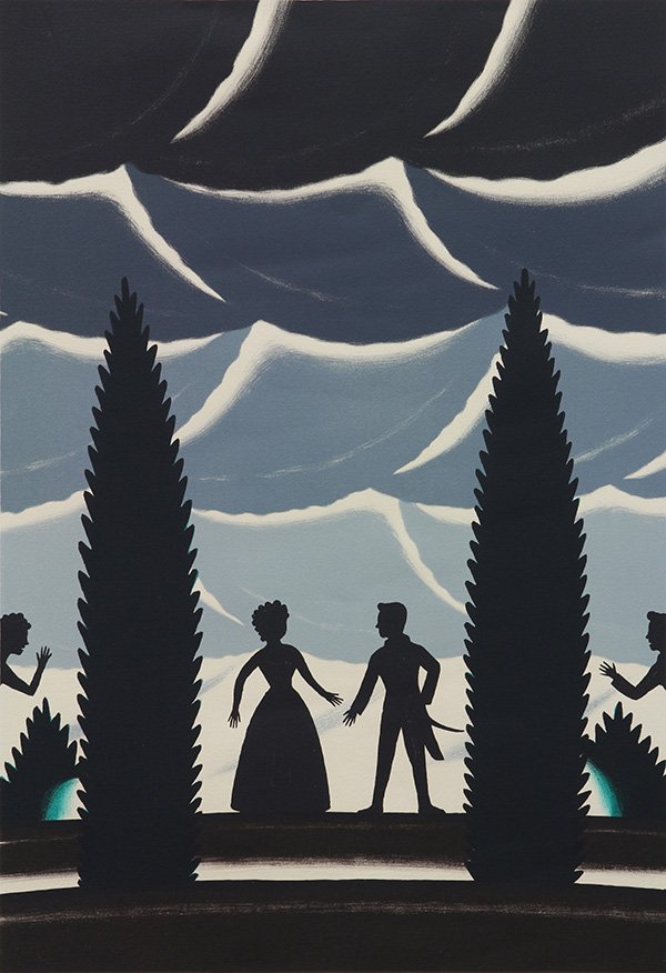 Print, Roger Brown: Roger Brown (American, 1941-1997), "Cosi Fan Tutti", 1971, color lithograph, pencil signed and dated lower right, titled lower center, edition 14/75, image: 26"h x 18"w, sheet (unframed): 34"h x 24"w.