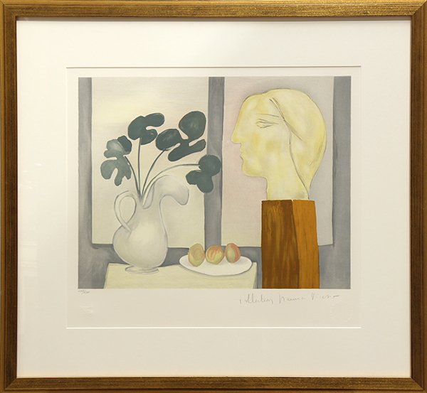 Print, After Pablo Picasso.: After Pablo Picasso (Spanish, 1881-1973), "Nature Morte a la Fenetre," 1979, color lithograph, printed by Laurent Marcel Salinas, apporved by the estate of Picasso, edition 250/500, blind stamp lower 