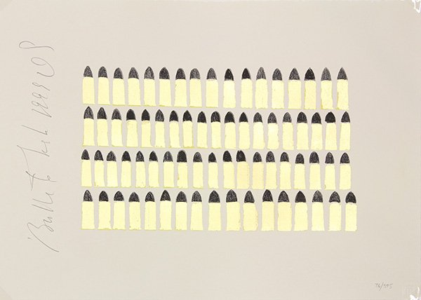 Print Portfolio, Donald Sultan, Bar Mitzvah: Donald Sultan (American, b. 1951), "Bar Mitzvah," 1990, complete portfolio including 20 hand silk-screened plates (many with hand-inlayed 22-carat gold leaf), four of which are signed by Sultan and re