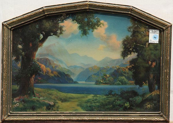 Print, Robert Atkinson Fox: Robert Atkinson Fox (American, 1860-1935), The Edge of Paradise, chromolithograph, plate signed lower right, overall (with frame): 16''h x 22.25''w