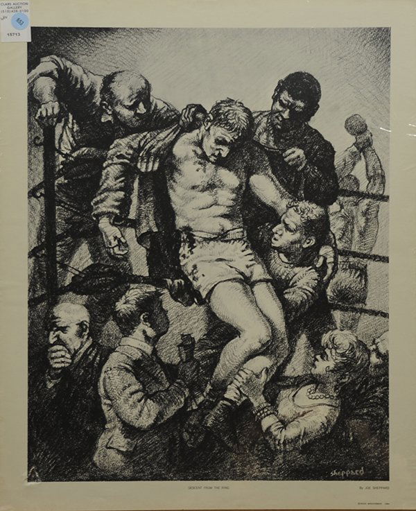 6 Assorted Lithographic Posters: (lot of 6) Assorted color lithograph posters; Descent from the Ring, Galerie Maeght, Yves Brayer, Paul Cezanne, David Hockney, and Wilkomen in Warszawa, largest overall (all unframed): 39.5"h x 27.5"w