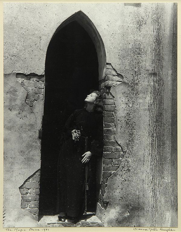 Photograph, Clarence John Laughlin, The Magic Stone: Clarence John Laughlin (American, 1905-1985), "The Magic Stone," 1941, gelatin silver print, later impression, signed lower right, titled and dated lower left, image: 13.5"h x 10.5"w, overall (with fr