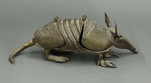 Sculpture, John Kearney, Armadillo: John Kearney (American, b. 1924), Armadillo, steel sculpture, signed along thigh, overall: overall: 5.5"h x 15"w x 4"d. Provenance: The David C. and Sarajean Ruttenberg Collection (Chicago, IL).