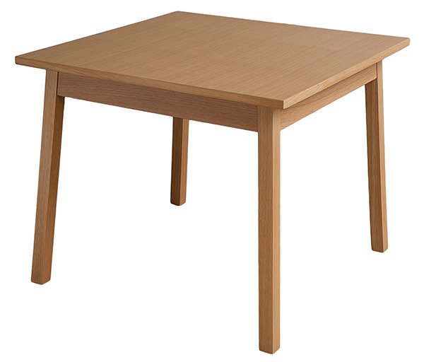 Shaker inspired square dining table for Moooi: Dutch design AVL/Atelier van Lieshout/Joep van Lieshout Shaker inspired square dining table for Moooi, 1999, executed in solid oak with oak veneer top, 29.75"h x 35.5"square