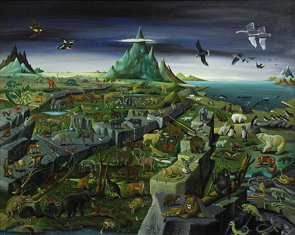 Painting by Georges Spiro: Georges Spiro (French, 1909-1994), ''Venitien Noir,'' acrylic on canvas, signed lower right, titled verso, canvas: 29''h x 36.25''w, overall (with frame): 35.5''h x 43''w Provenance: Unaccessioned ite