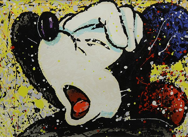 Print, David Willardson, Mickey Mouse: David Willardson (American, 20th century), Mickey Mouse, screenprint, signed lower right, edition 374/395, sight: 21.5"h x 29.5"w, overall: 36.5"h x 46"w