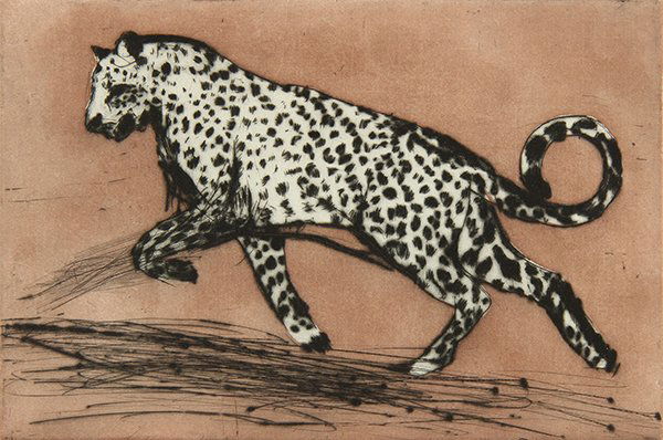 Print, Nathan Oliveira, Little Leopard: Nathan Oliveira (American, b. 1928-2010), "Little Leopard," 1998, color drypoint wiht spit bite aquatint, pencil signed and dated lower right, edition 7/20, published by Crown Point Press, San Francis