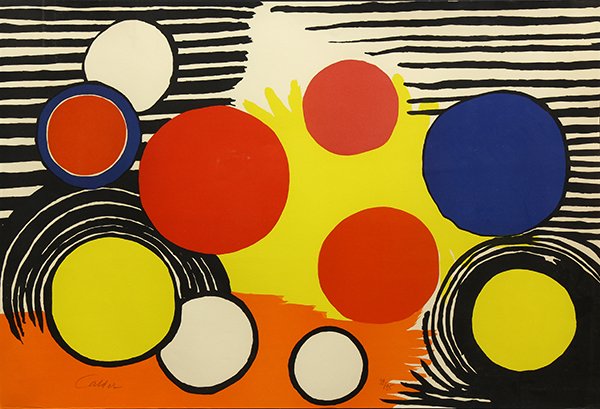 Print, Alexander Calder, Bird's Nest: Alexander Calder (American, 1898-1976), Bird's Nest, 1975, color lithograph, pencil signed lower left, edition 39/95, sheet: 29"h x 43"w, overall (with frame): 40.5"h x 53"w