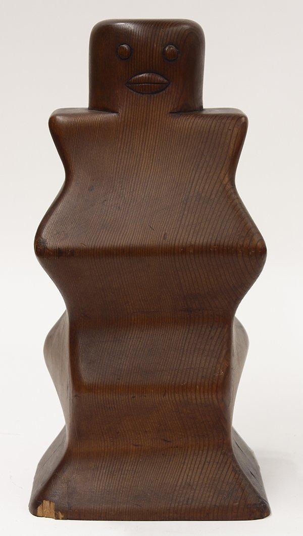 Sculpture, Bunni Sovetski: Bunni Sovetski (American, b. 1909), Abstract Figure, 1935, wood sculpture, signed and dated bottom, overall: 14.25''h x 6.75''w x 6.5''d. Provenance: The David C. and Sarajean Ruttenberg Collection (C