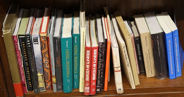 Miscellaneous Art Books on Tibet, Nepal, Kashmir and: (lot of 27) Miscellaneous art books on Tibet, Nepal, Kashmir and central Asia, inlcuding 'Treasures of Tibean Art', 'Tibet Since 1950', 'The Tiger Rugs of Tibet', 'Tabo', 'Nepal Mandala', 'Tibetan Pil
