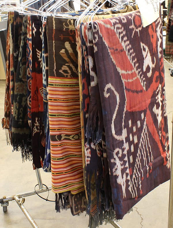 Sumba Island, Indonesia warp ikat decorated hinggis: (lot of 18) Sumba Island, Indonesia warp ikat decorated hinggis (blankets), each approximately 7'5" x 6'8". Provenance: From the estate of Edward Gerber