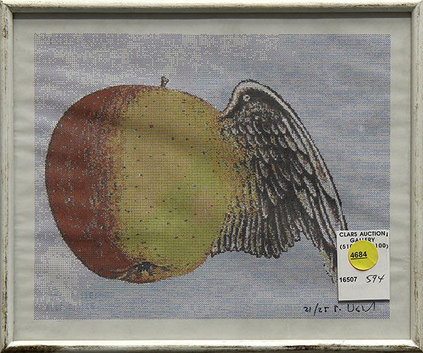 Work by Peter Weibel: Peter Weibel (Russian, b. 1944), "Ich Heisse: Also Bin Ich," 1989, computer printout, signed lower right, edition 21/25, overall (with frame): 9"h x 10.75"w. Provenance: The David C. and Sarajean Rutt