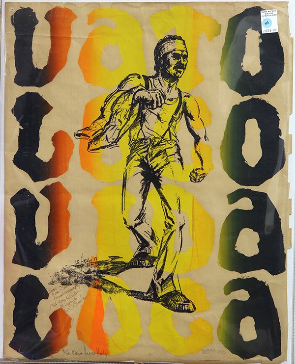 Prints by Wayne Alaniz Healy, Raul Anguiano Valadez and: (lot of 3) Wayne Alaniz Healy (American, 20th century), Untitled, 1977, color serigraph, edition 96/118; Raúl Anguiano Valadez (Mexican, 1915-2006), Arbol prehistórico, lithograph, signed lower righ