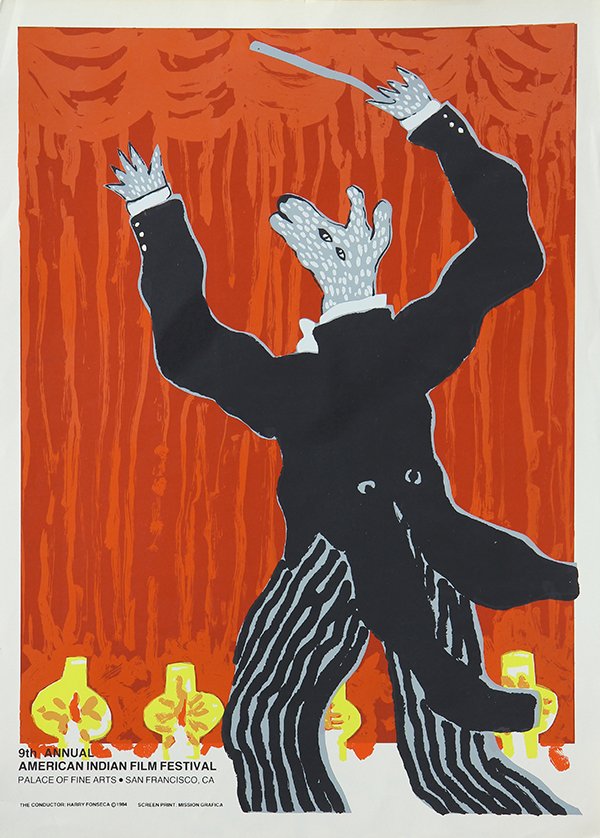 Various posters: (lot of 12) Various posters, including three posters After Harry Fonseca (American, 1946-2006); signed poster After Woody W. Crumbo (American, 1912-1989); exhibition poster After Fritz Scholder (Nativ