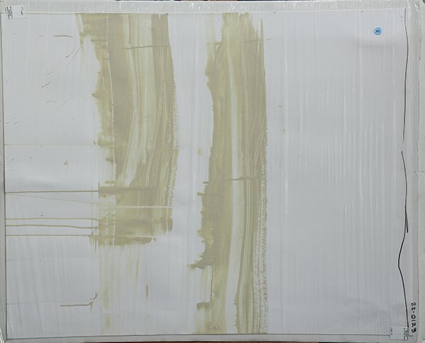 Work on paper by James (Jim) Vetter: James (Jim) Vetter (Californian, Contemporary), ''Grey Line, Beige,'' 2000, acrylic and pencil on paper, sheet (unframed): 40''h x 32''w. Provenance: Fred Spratt Gallery (San Jose, CA); Exhibited: ''J