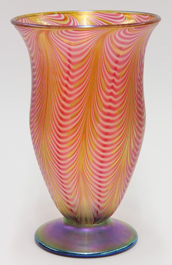 Art glass vase by Lundberg Studios