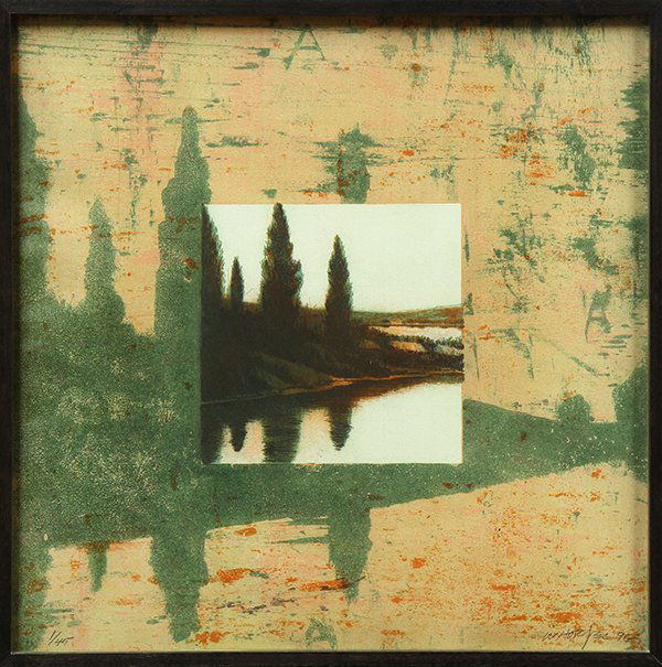 Print, Wade Hoefer, Russian River: Wade Hoefer (American, b. 1951), "Russian River," 1996, lithograph in colors, pencil signed lower right, edition 1/45, sight: 20.5"h x 20.5"w, overall (with frame): 21.5"h x 21.5"w