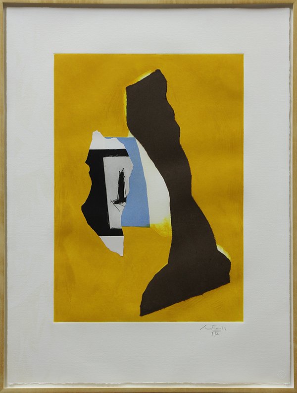 Print, Robert Motherwell, Perpetual Summer: Robert Motherwell (American, 1915-1991) "Perpetual Summer" 1985, color etching and aquatint w/ collage, pencil signed lower right, numbered I/Z, co-published by the artist and Tyler Graphics, Ltd., Mo