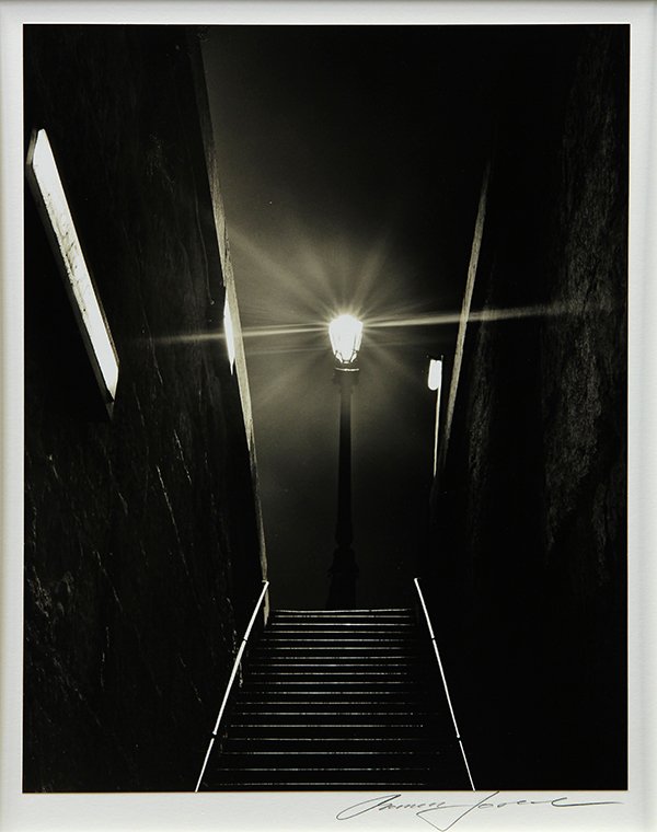 Photograph by Roman Loranc: Roman Loranc (Polish, b. 1956), "Paris at Night,'' [2008], later reprint [2009], gelatin silver print (dry mounted), signed in pencil lower right (on mat), titled verso, edition 7/40, sheet: 13''h x 1