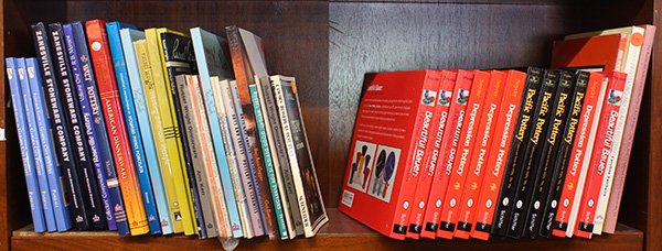 Collection of books and pamphlets relating to art: (lot of 47) Collection of books and pamphlets relating to art pottery including "Russel Wright Dinnerware", "Sanford's Guide to Garden City Pottery", "Roseville Pottery", "Bay Area Copper", etc.