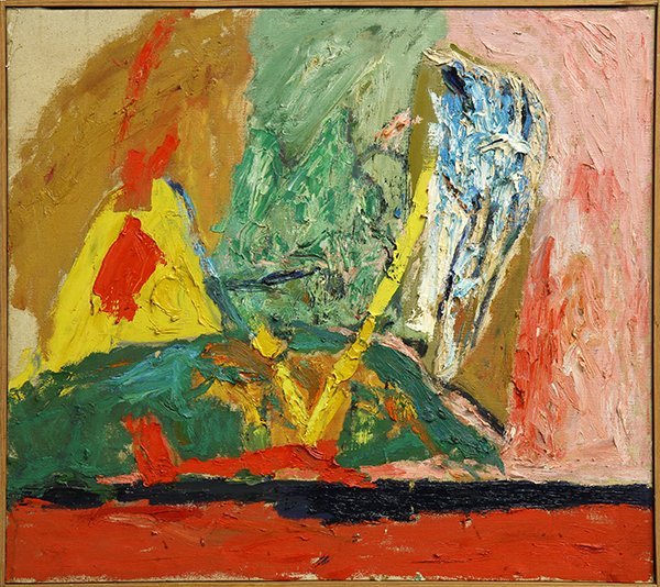 Painting, Howard Foote: Howard Foote (American, 20th century), Untitled, 1960, oil on canvas, signed and dated verso, overall (with frame): 28.75''h x 32''w. Provenance: From the private collection of Jose Ramon Lerma (Ameri