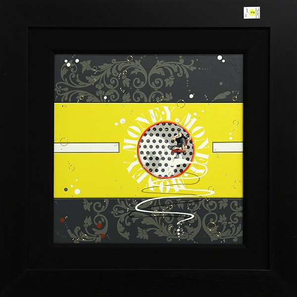 Print, Philippe Bertho, Money Gold: Philippe Bertho (French, 20th/21st c.), "Money Gold," serigraph on canvas, signed lower right, edition 102/185, COA from Chalk & Vermilion Fine Arts, LLC affixed verso, Martin Lawrence Galleries, San