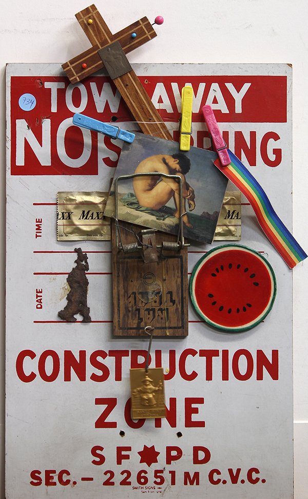 Sculptures, Jose Ramon Lerma: (lot of 2) Jose Ramon Lerma (American, b. 1930), "Coming Home, 1992, mixed media sculpture, Collectors Gallery of the Oakland Museum label affixed verso, signed, titled and dated verso, and "The News,
