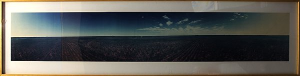Photograph, Gus Foster: Gus Foster (American, b. 1940), Crop Rows, color c-print (mounted), pencil signed lower right, overall (with frame): 25"h x 85.5"w. Provenance: The David C. and Sarajean Ruttenberg Collection (Chicago
